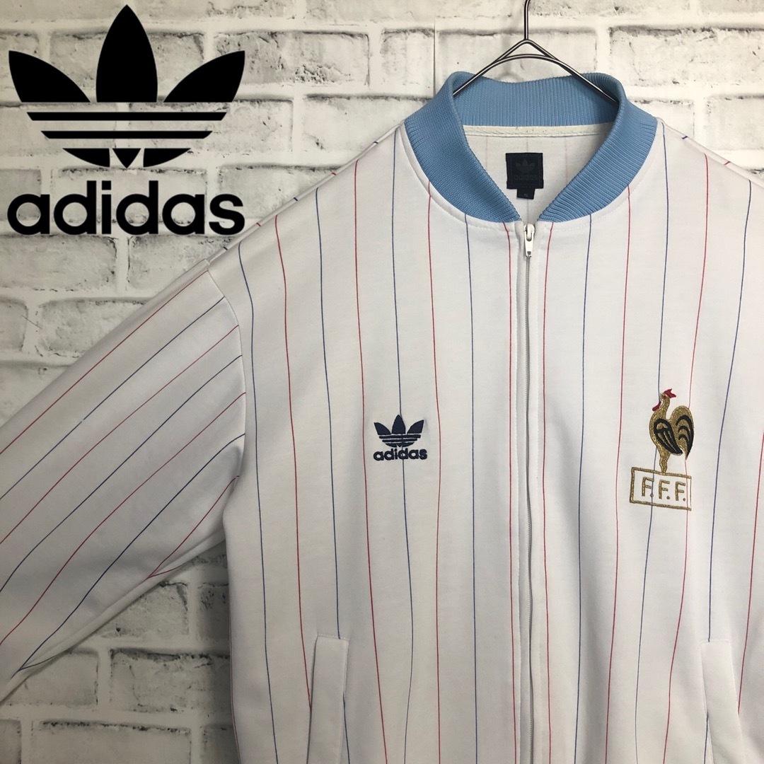 Originals（adidas）(オリジナルス)の希少4XL⭐️adidas トラックジャケット フランス代表 vintage白青 メンズのトップス(ジャージ)の商品写真