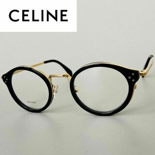 celine - メガネ セリーヌ レディース メンズ ボストン ブラック ゴールド オシャレ 黒