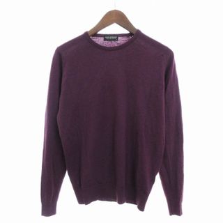 ジョンスメドレー(JOHN SMEDLEY)のジョンスメドレー ニット 長袖 クルーネック ハイゲージ 無地 ウール 紫 M(ニット/セーター)