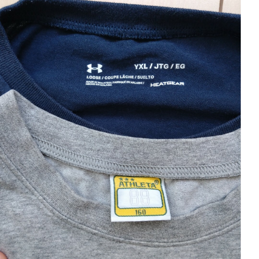 UNDER ARMOUR(アンダーアーマー)のTシャツ　2枚　160センチ150センチ キッズ/ベビー/マタニティのキッズ服男の子用(90cm~)(Tシャツ/カットソー)の商品写真