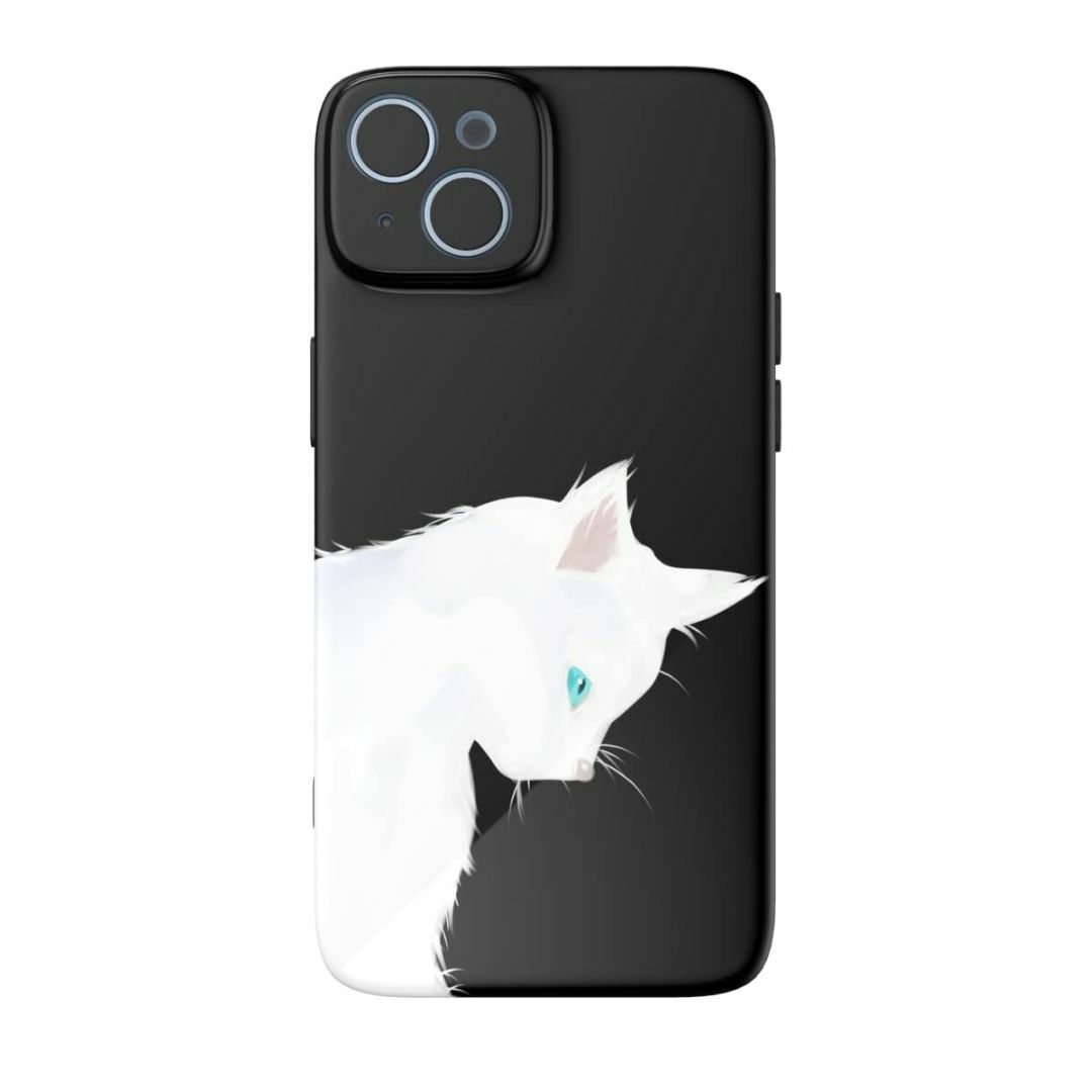 【色: 白猫】THE DREAMY LIFT iphone ケース アニメ 漫画 スマホ/家電/カメラのスマホアクセサリー(その他)の商品写真