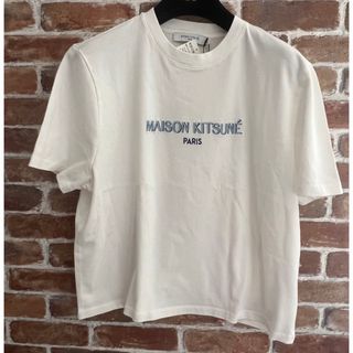 メゾンキツネ(MAISON KITSUNE')の新品　MAISON KITSUNE  レディース　カットソー　L(Tシャツ(半袖/袖なし))