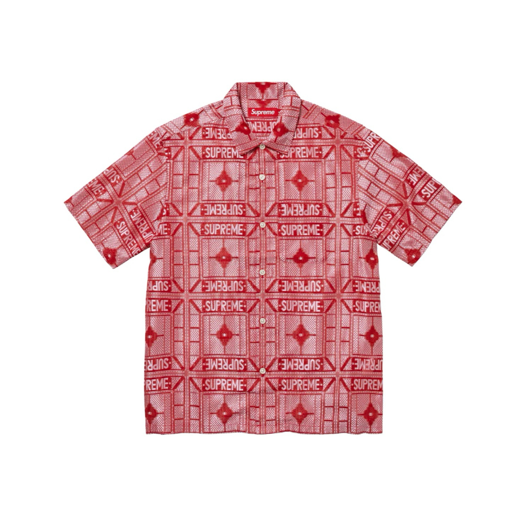 Supreme(シュプリーム)のsupreme Tray Jacquard S/S Shirt L おまけ メンズのトップス(シャツ)の商品写真