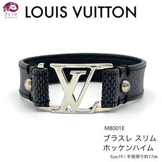 LOUIS VUITTON - ルイヴィトン M8001E ブラスレ スリム ホッケンハイム サイズ19 ダミエ