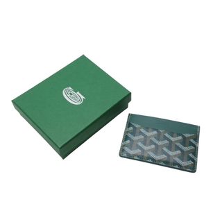 ゴヤール(GOYARD)の新品未使用 GOYARD ゴヤール サン シュルピス カードケース ヘリンボーン PVC カーフ グリーン 中古 63940(パスケース/IDカードホルダー)