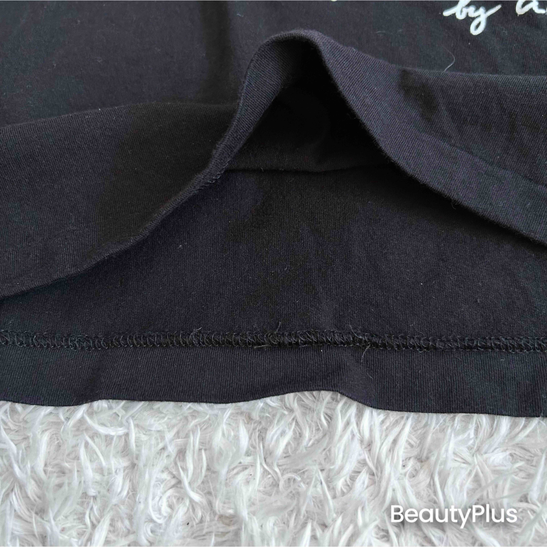 agnes b.(アニエスベー)のトゥービーバイアニエスベー　星スパンコールTシャツ　サイズ38 ブラック メンズのトップス(Tシャツ/カットソー(半袖/袖なし))の商品写真