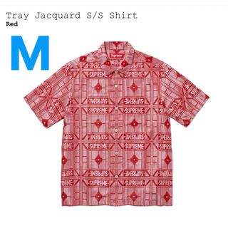 シュプリーム(Supreme)のSupreme Tray Jacquard S/S Shirt "Red"(シャツ)