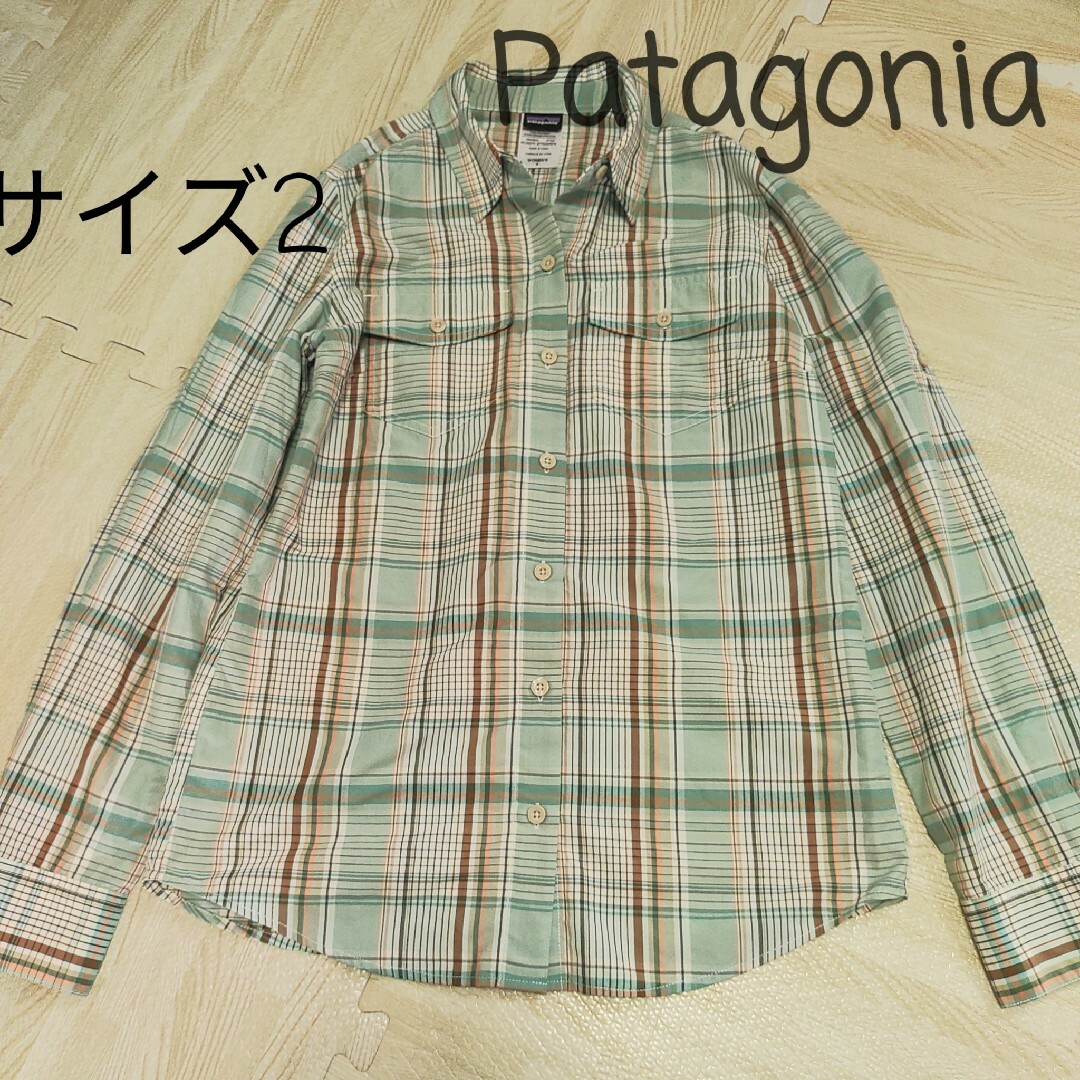 patagonia(パタゴニア)の【patagonia パタゴニア】長袖　シャツ　チェック　サイズ2 レディースのトップス(シャツ/ブラウス(長袖/七分))の商品写真