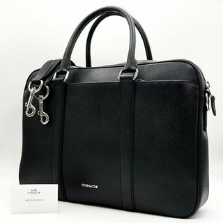 COACH - X608【未使用級】コーチ／ブリーフケース　ビジネスバッグ　サフィアーノ　黒