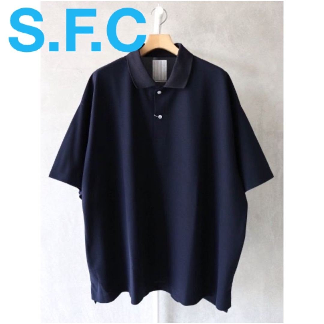 1LDK SELECT(ワンエルディーケーセレクト)のS.F.C BIG POLO NAVY Stripes For Creative メンズのトップス(ポロシャツ)の商品写真