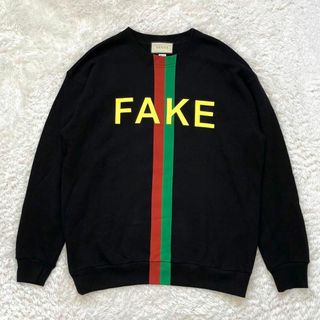 グッチ(Gucci)の［美品］GUCCI  フェイクノットプリント スウェット　シェリーライン(スウェット)