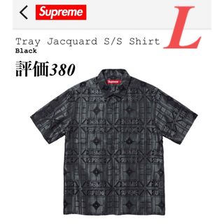 シュプリーム(Supreme)のSupreme Tray Jacquard S/S Shirt 黒  L(Tシャツ/カットソー(半袖/袖なし))