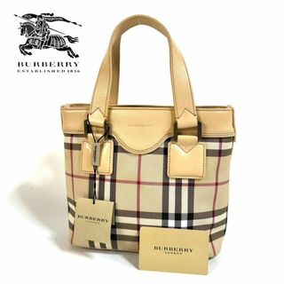 バーバリー(BURBERRY)の【未使用】BURBERRY キャンバス ミニハンドバッグ ノバチェック タグ付(ハンドバッグ)