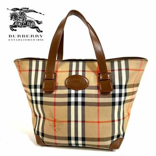 バーバリー(BURBERRY)の【美品】Burberry キャンバス ハンドバッグ シャドーホース希少品(ハンドバッグ)