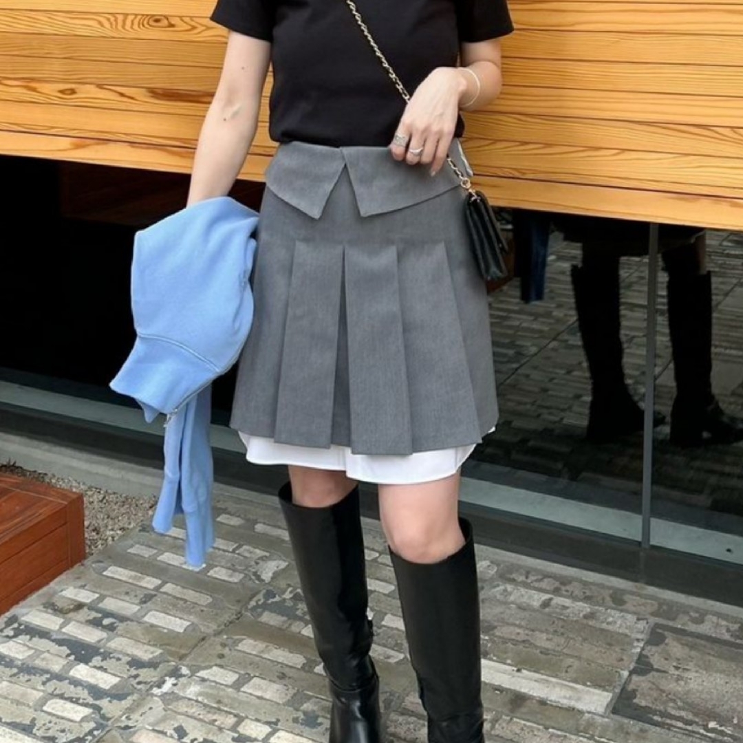 FRAY I.D - 【FRAY I.D×pierre cardin】シャツレイヤードミニ FRAY I.D - 【FRAY I.D×pierre cardin】シャツレイヤードミニ
