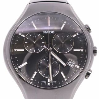 ラドー(RADO)のラドー トゥルー ダイヤスター クロノグラフ クォーツ メンズ 腕時計 黒セラミック 黒文字盤 541.0814.3(腕時計(アナログ))