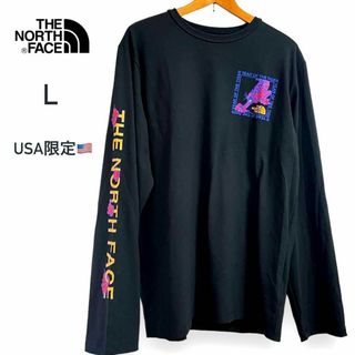 ザノースフェイス(THE NORTH FACE)の【US限定】ノースフェイス メンズ ロングTシャツ L ブラック(Tシャツ/カットソー(七分/長袖))