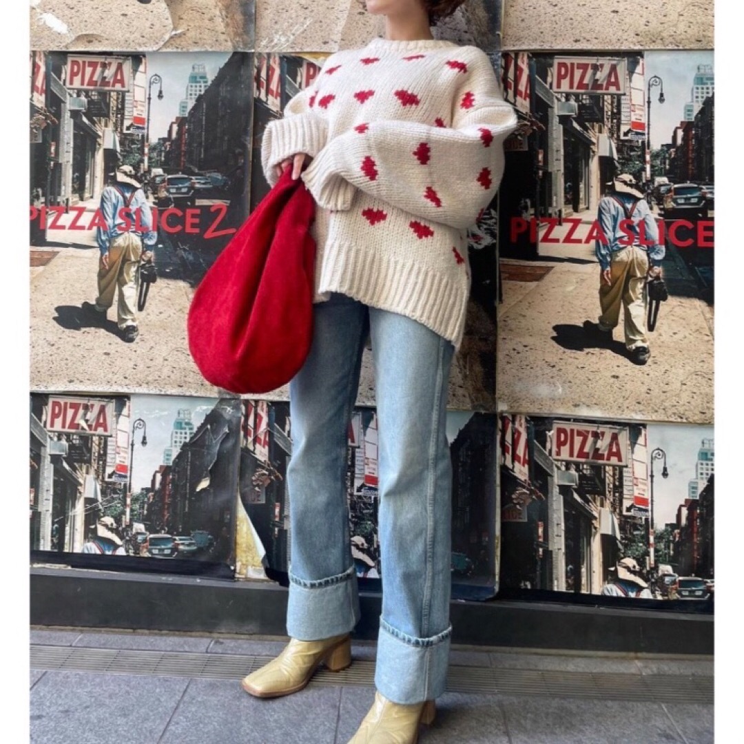 nknit ♡ knit ライン ハート ニット ハート柄の通販 by kayo's nknit ♡ knit ライン ハート ニット ハート柄の通販 by kayo's