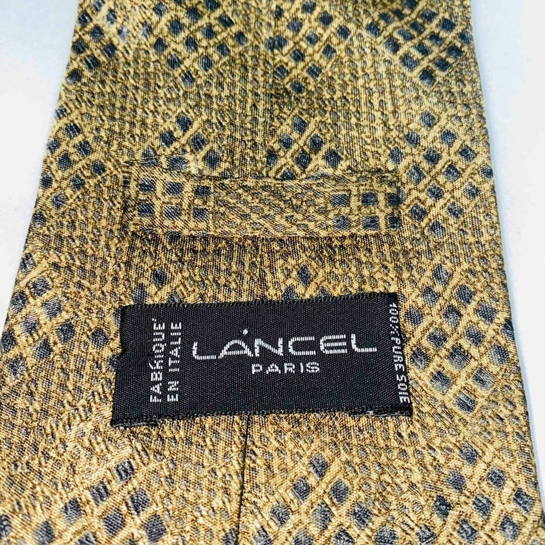 LANCEL(ランセル)のLANCEL ランセル　シルクネクタイ　高級　イタリア製　シルク100% 薄茶色 メンズのファッション小物(ネクタイ)の商品写真