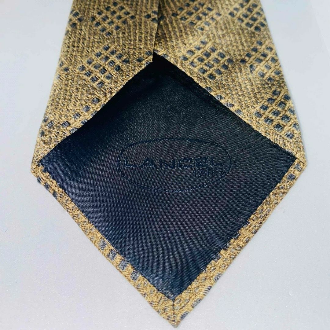 LANCEL(ランセル)のLANCEL ランセル　シルクネクタイ　高級　イタリア製　シルク100% 薄茶色 メンズのファッション小物(ネクタイ)の商品写真