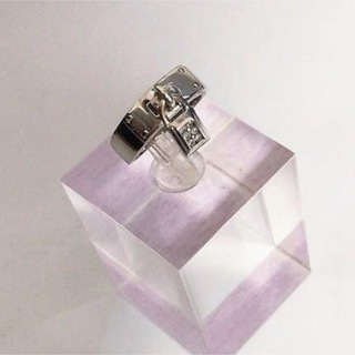 オシャレ　K18WG ダイヤ　デザインリング(リング(指輪))