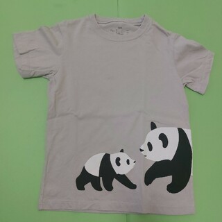 ムジルシリョウヒン(MUJI (無印良品))の無印　Tシャツ　パンダ　120(Tシャツ/カットソー)