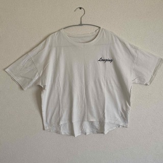 グレイル(GRL)のグレイル　ＧＲＬ　ロゴ刺繍ビッグTシャツ　ホワイト　白　半袖(Tシャツ(半袖/袖なし))