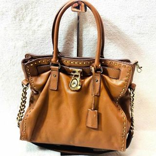 Michael Kors - マイケルコース レザー チェーン 肩掛け 2WAY ロゴ 鍵付き バッグ