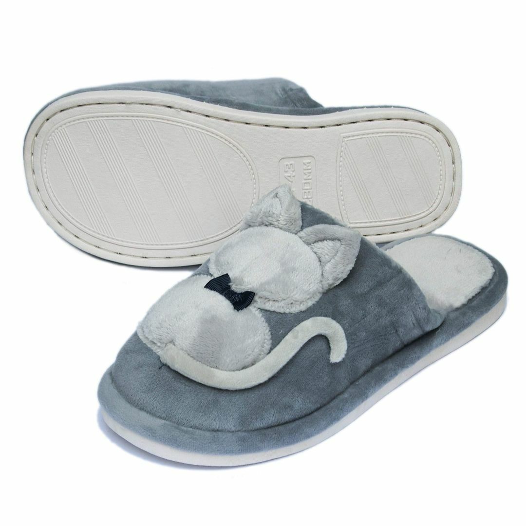 [Onmygogo] 大人のためのファジーぬいぐるみ猫のスリッパ 女性のための冬 レディースの靴/シューズ(その他)の商品写真