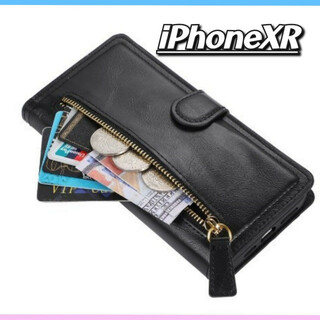 iPhoneケース iPhoneXR レザーケース カード収納 手帳カバー (iPhoneケース)