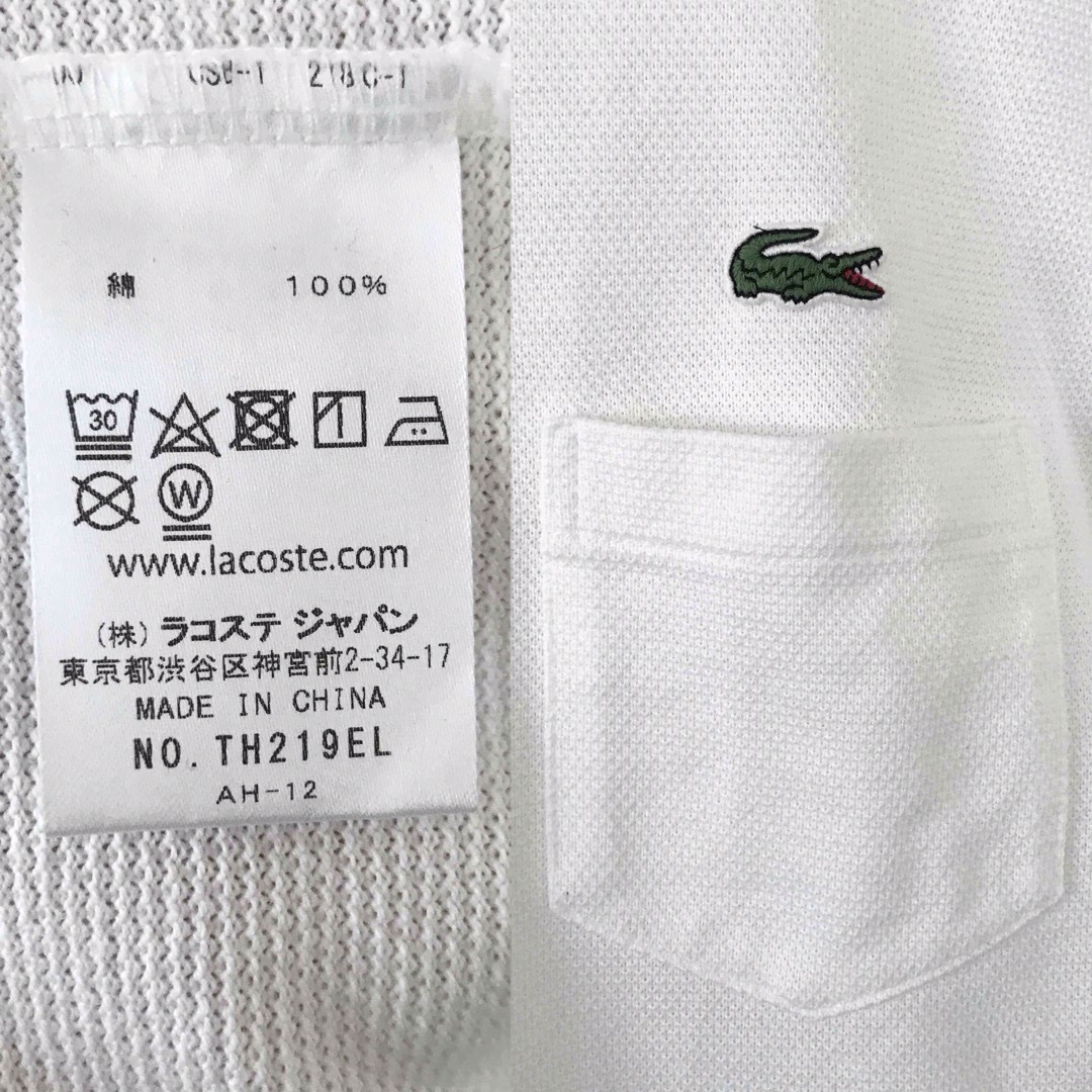 LACOSTE(ラコステ)のラコステ★ヘビーピケ ポケットTシャツ★肉厚鹿の子★FR5/JPN XL メンズのトップス(Tシャツ/カットソー(半袖/袖なし))の商品写真