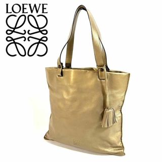 LOEWE - 【美品】LOEWE アナグラム ナッパ 肩掛け ハンドバッグnappa ゴールド