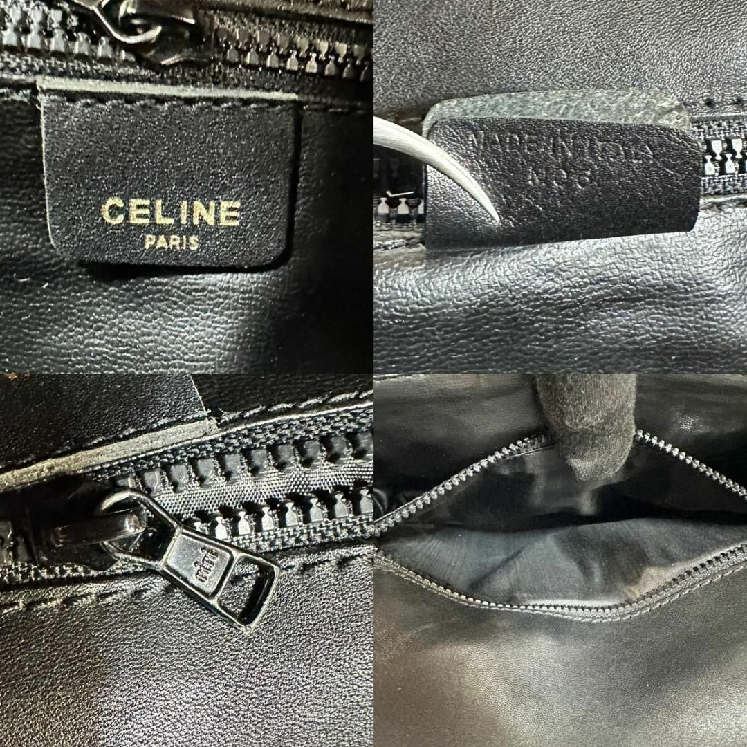 celine(セリーヌ)の【美品】CELINE レザー ミニショルダーバッグ ネイビーriri イタリア製 レディースのバッグ(ショルダーバッグ)の商品写真