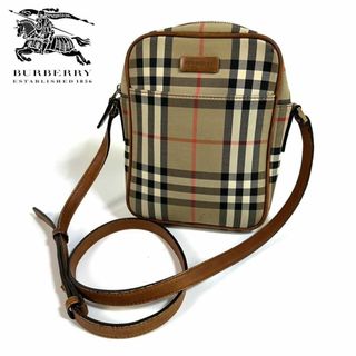 【希少品】BURBERRY ノバチェック レザー 斜め掛け ショルダーバッグ