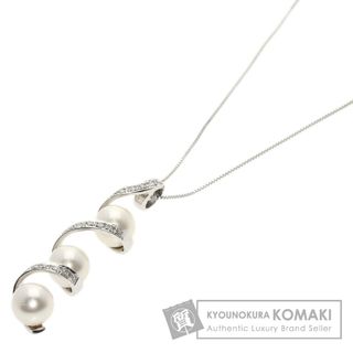 SELECT JEWELRY パール 真珠 ダイヤモンド ネックレス PT850 K18WG レディース(ネックレス)