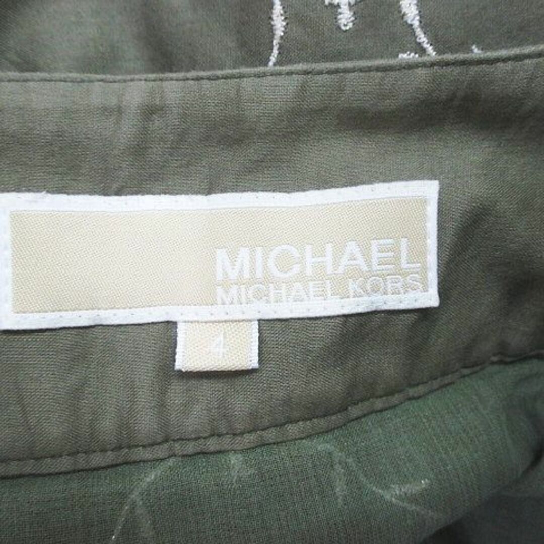 Michael Kors(マイケルコース)のMICHAEL KORS ノースリーブ 膝丈 ワンピース 4 緑 グリーン系 レディースのワンピース(ひざ丈ワンピース)の商品写真