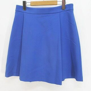 TARA JARMON ミニ丈 台形スカート スカート 42 青系 ブルー 綿(ミニスカート)