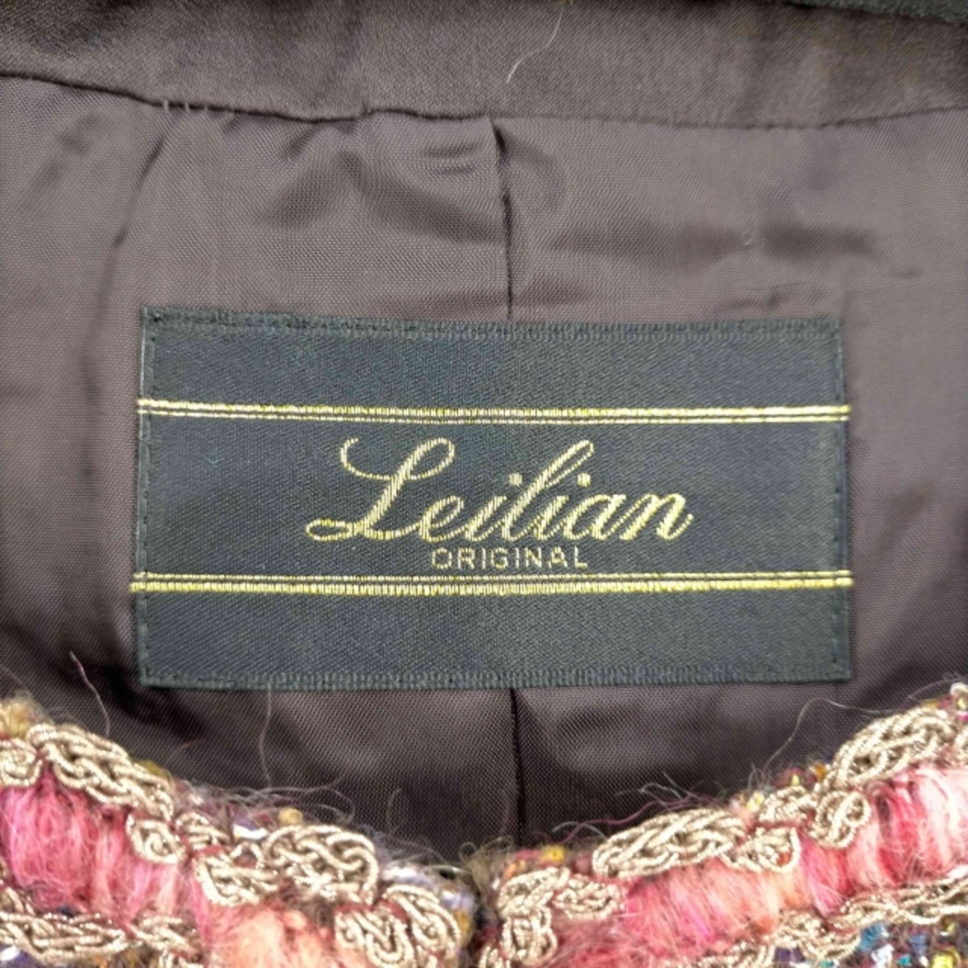 leilian(レリアン)のLeilian(レリアン) ツイード ノーカラージャケット 刺繍 総柄  レディースのジャケット/アウター(その他)の商品写真