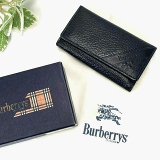 BURBERRY - 未使用 箱付き Burberrys バーバリー キーケース キーホルダー 黒