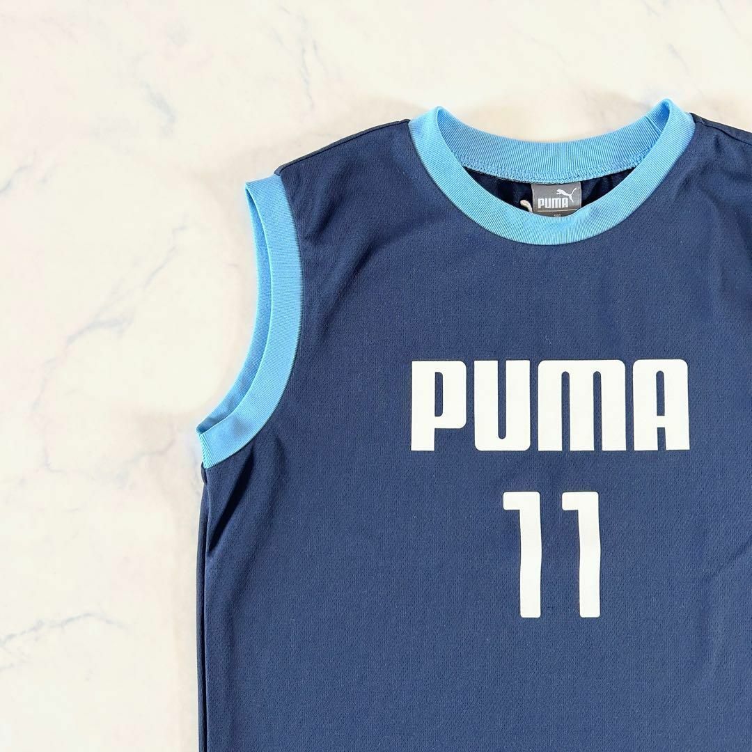 PUMA(プーマ)の【美品】140cm PUMA プーマ ノースリーブシャツ フットボール サッカー キッズ/ベビー/マタニティのキッズ服男の子用(90cm~)(Tシャツ/カットソー)の商品写真