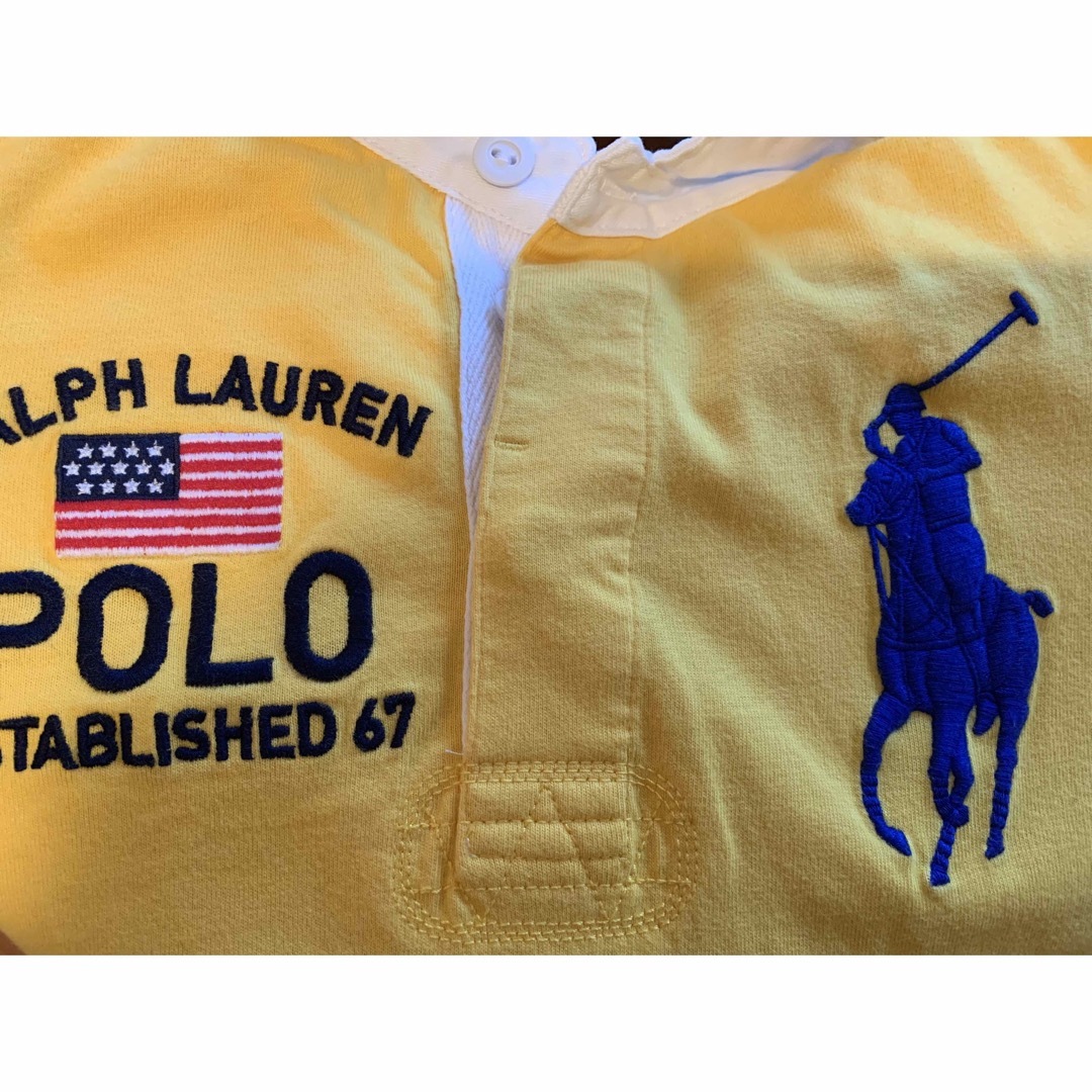 POLO RALPH LAUREN(ポロラルフローレン)のポロラルフローレン　長袖ポロシャツ　140 黄　S キッズ/ベビー/マタニティのキッズ服男の子用(90cm~)(Tシャツ/カットソー)の商品写真