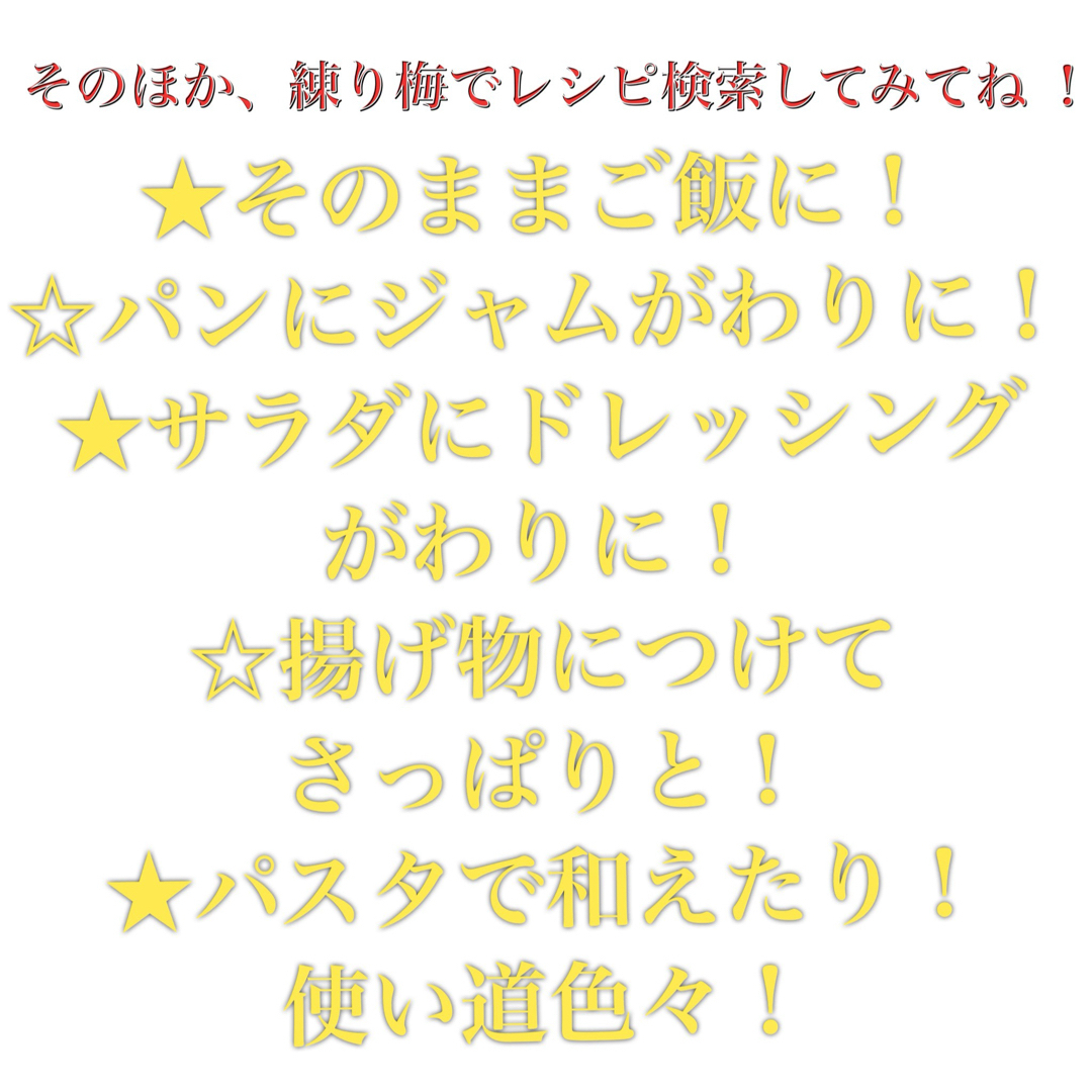 （２袋）練り梅　南高梅 はちみつ梅 900グラム 食品/飲料/酒の加工食品(漬物)の商品写真