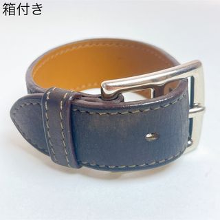 エルメス(Hermes)のエルメス　エトリヴィエール　レザー　ブレスレット　ブラウン　四角J刻印2006(ブレスレット)