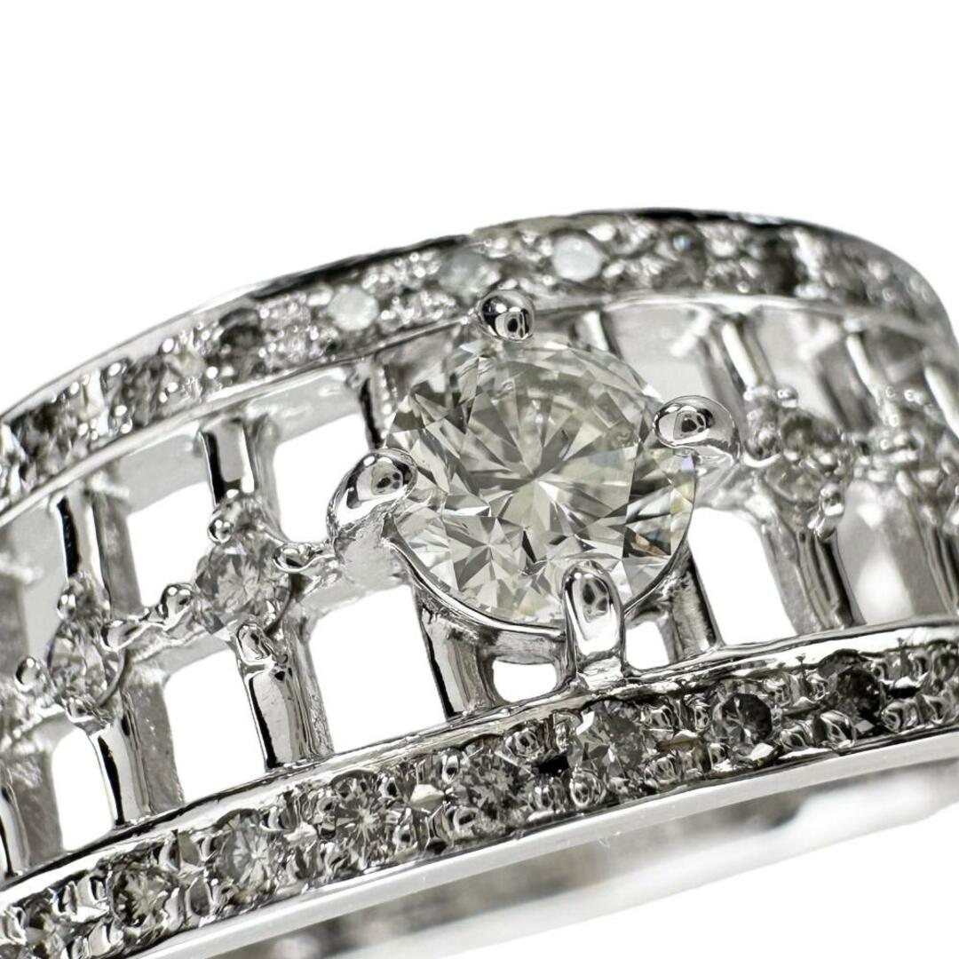 リング・指輪  K18WG 中央ダイヤモンド レディースのアクセサリー(リング(指輪))の商品写真