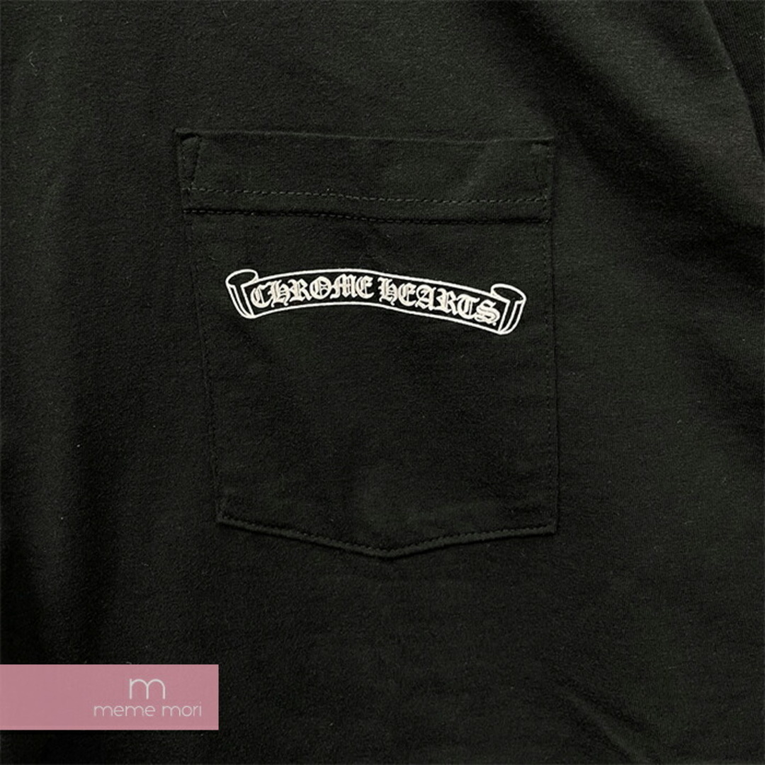 Chrome Hearts(クロムハーツ)のCHROME HEARTS Back Scroll Tee クロムハーツ バックスクロールプリントTシャツ 半袖カットソー ポケT ブラック サイズXL【240517】【中古-A】【me04】 メンズのトップス(Tシャツ/カットソー(半袖/袖なし))の商品写真