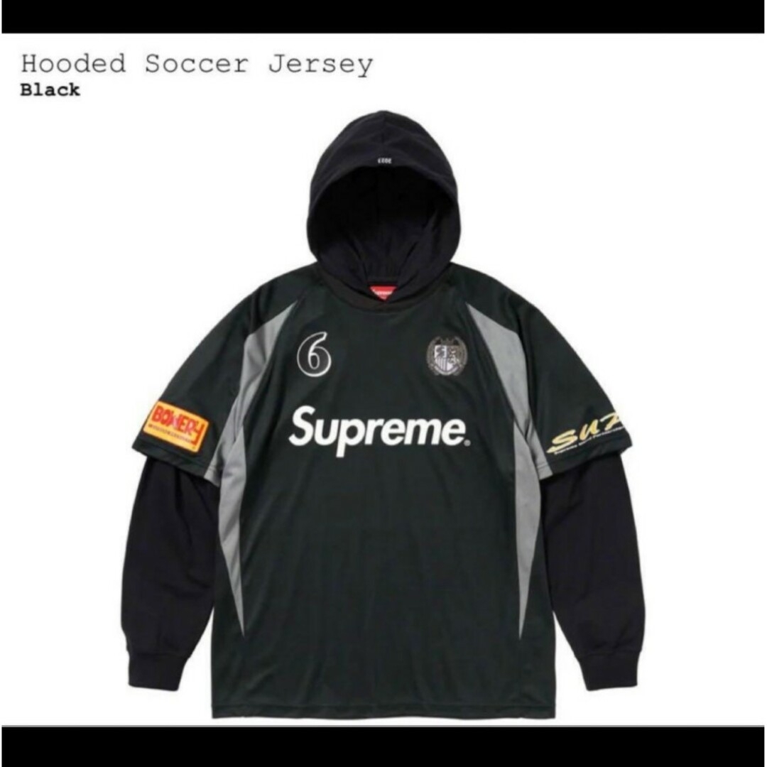 Supreme(シュプリーム)のSupreme Hooded Soccer Jersey "Black" メンズのトップス(パーカー)の商品写真