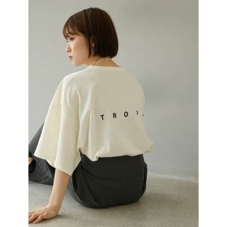 Lumiere - lumier バックロゴプリントオーバーTシャツ/ホワイト