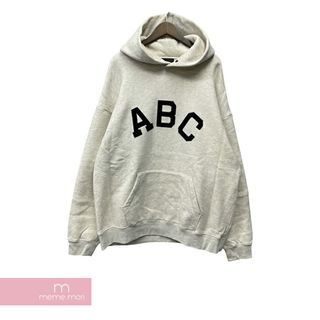 FEAR OF GOD Seventh Collection ABC Hoodie Cream Heather フィアオブゴッド 7thコレクション ABCフーディ クリームヘザー パーカー フロッキーロゴ クリーム サイズXL【240517】【中古-A】【me04】