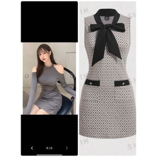 キャバ shein ワンピース 2点セット