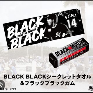 チバロッテマリーンズ(千葉ロッテマリーンズ)の千葉ロッテマリーンズBLACKBLACKシークレットタオル　益田選手(記念品/関連グッズ)